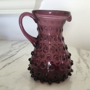 Vintage Hobnail Glass Pitcher